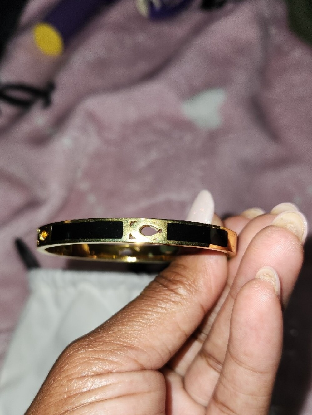 Coach Gold-Tone Key Ring with Branded Drawstring Pouch - Picture 5 of 9